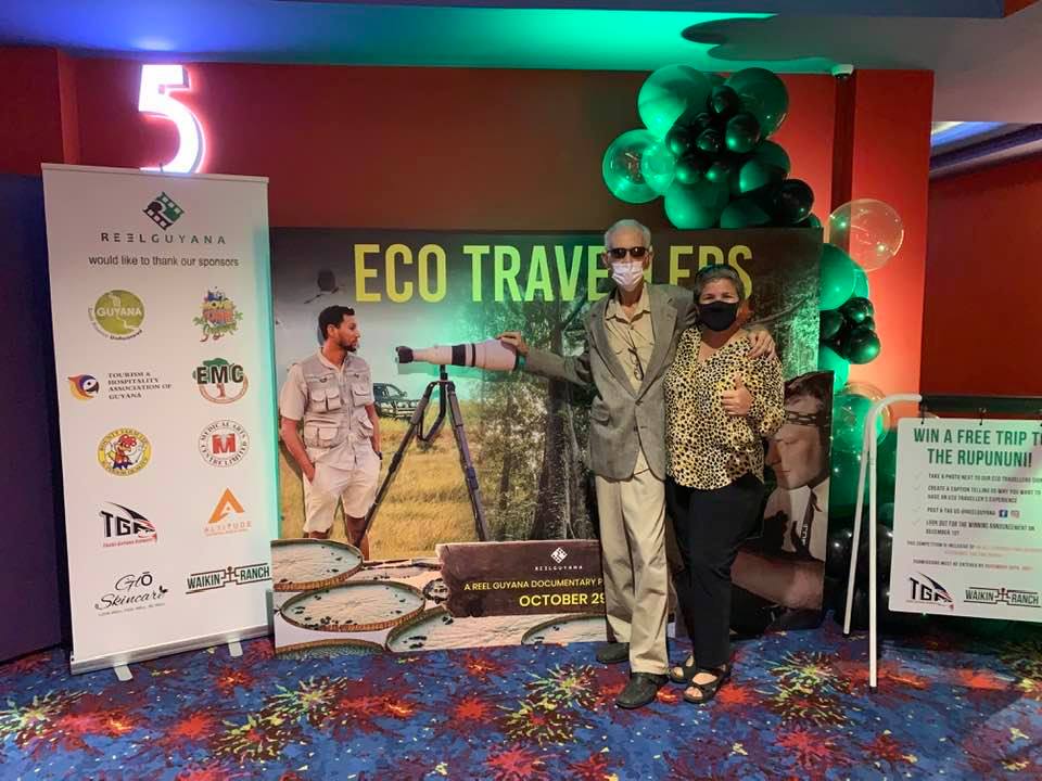Dave Martins and Annette Arjoon at the Eco Travellers premier